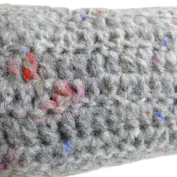 Gray & Blue Alpaca Wool Scarf Warm Soft 90"x6.5" Handmade Crochet Hand Knit NWT - Picture 7 of 12